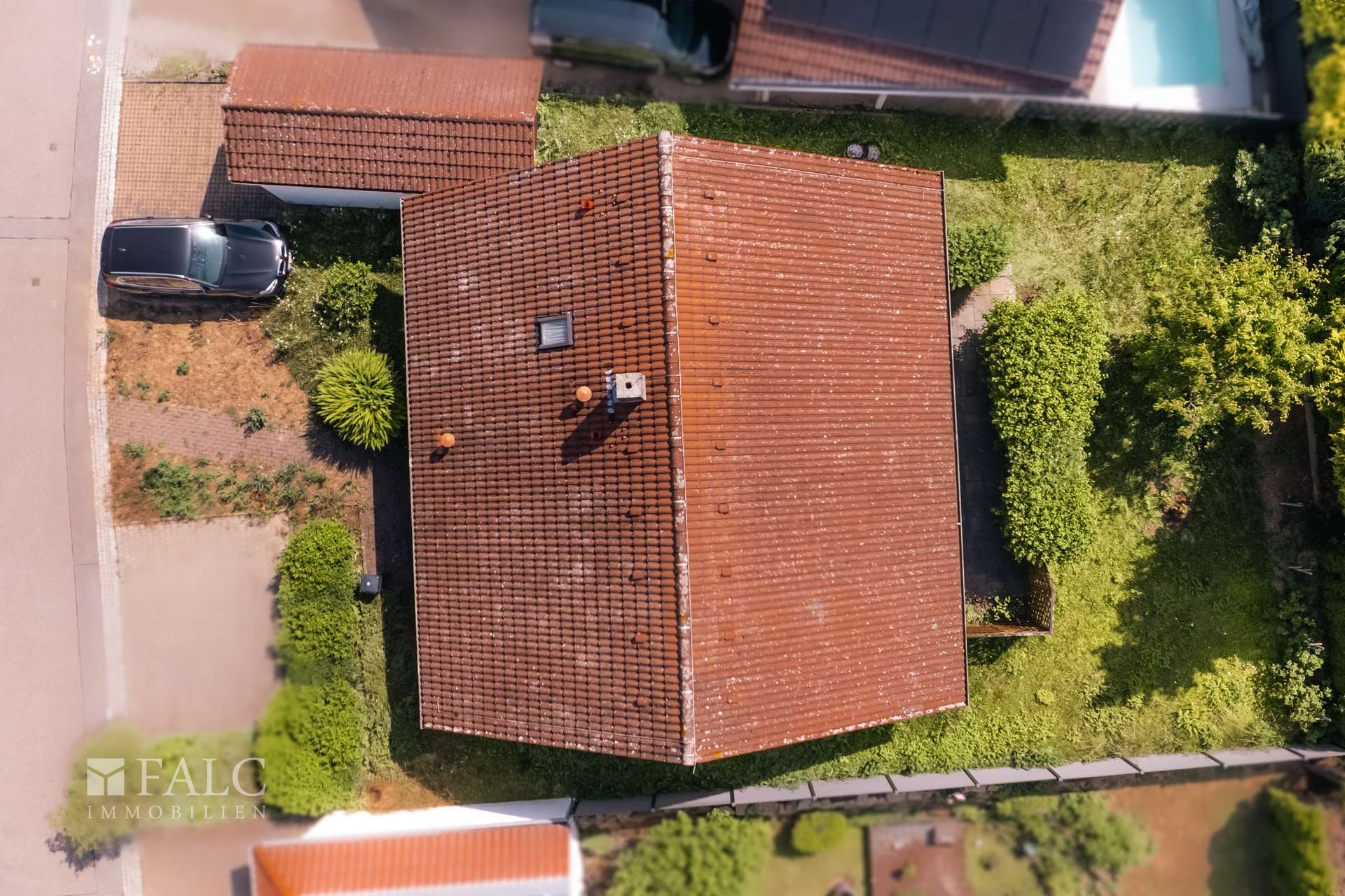 Drone Haus von oben